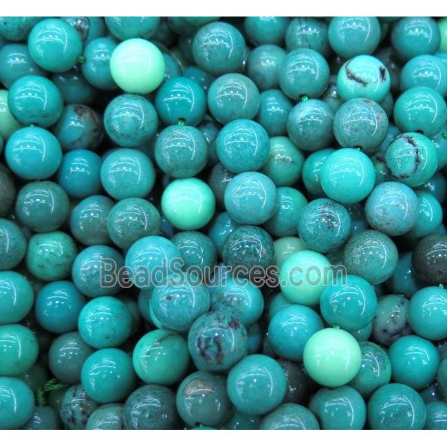 green grass agate beads, round