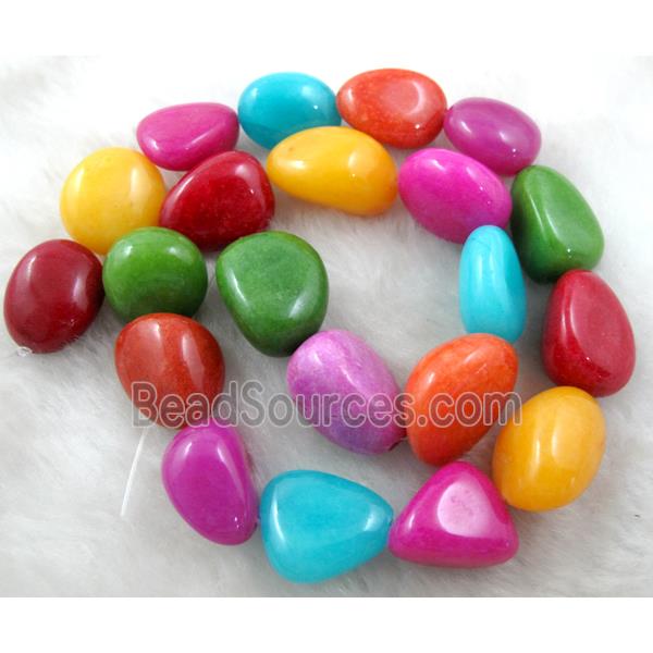 colorful opal jade beads, erose, drip