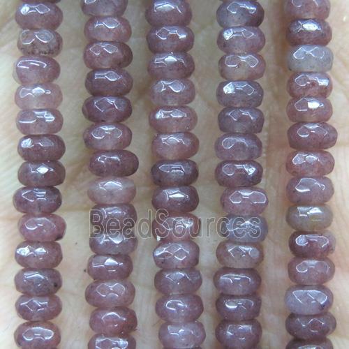 tiny purple aventurine beads, faceted rondelle