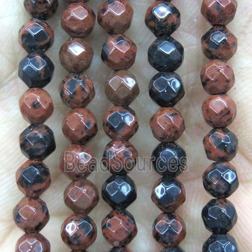 tiny Autumn Jasper beads, faceted round