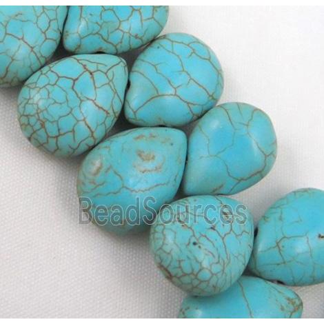 Turquoise Beads, teardrop, stability