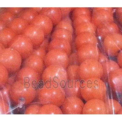 synthetic Turquoise beads, orange, round