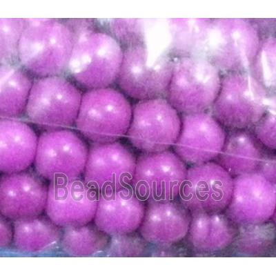 synthetic Turquoise beads, purple, round