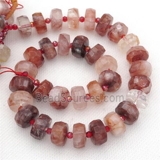 red Iron Quartz heishi beads