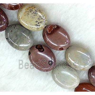 chohua jasper bead, flat-oval