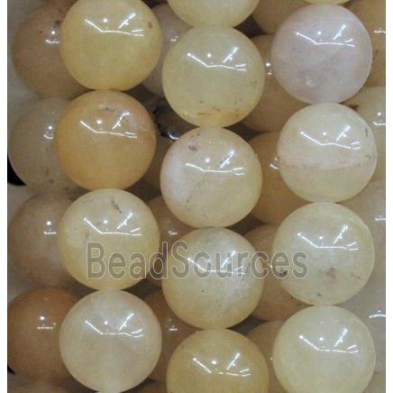 yellow jade bead, round