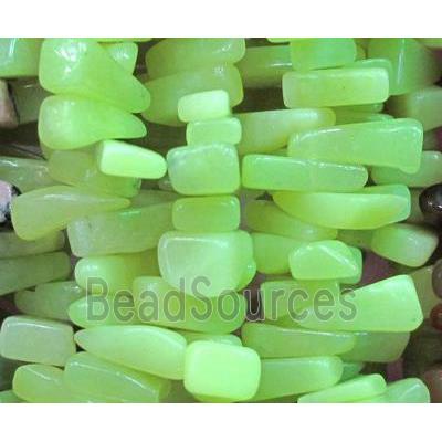 lemon chrysoprase bead, freeform