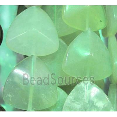 green jade bead, triangle