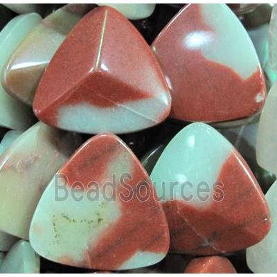 ref jasper bead, triangle