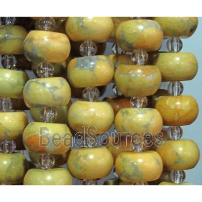 yellow jasper bead, wheel