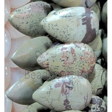 chohua jasper bead, teardrop