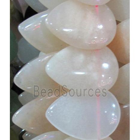 rose quartz bead, teardrop