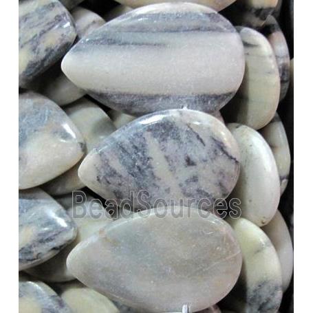 Picasso jasper bead, teardrop