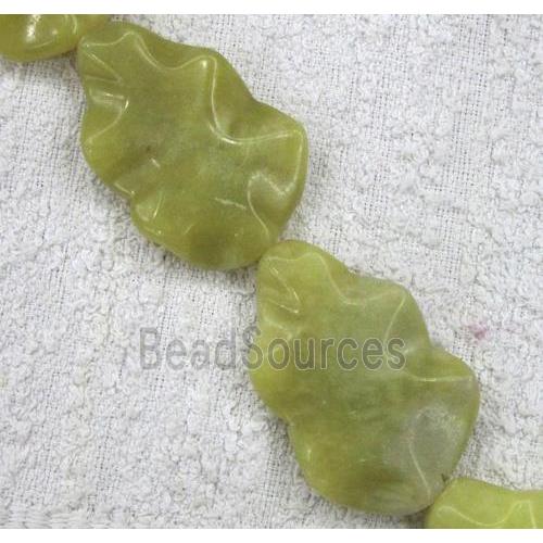 olive jade bead, cucurbit