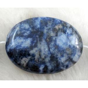 lapis lazuli bead, Flat oval