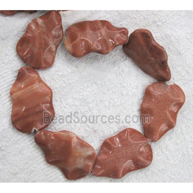 red jasper bead, cucurbit