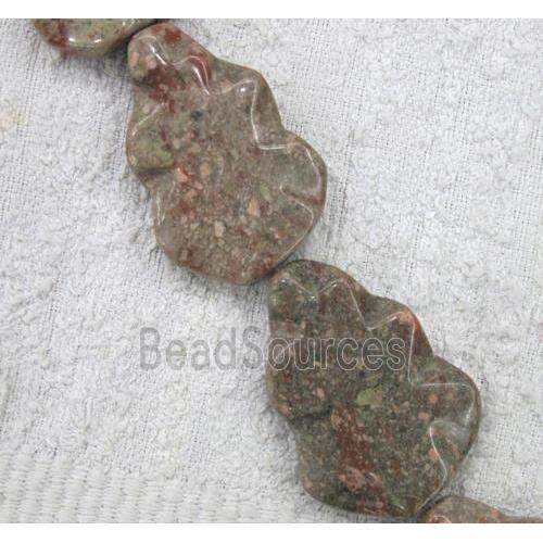 unakite bead, cucurbit