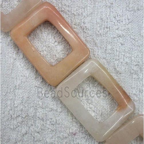 pink venturine bead, rectangle ring