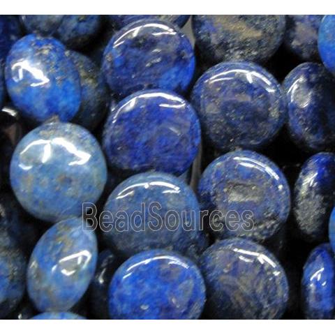 lapis lazuli bead, flat round