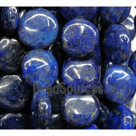 lapis lazuli bead, flat round