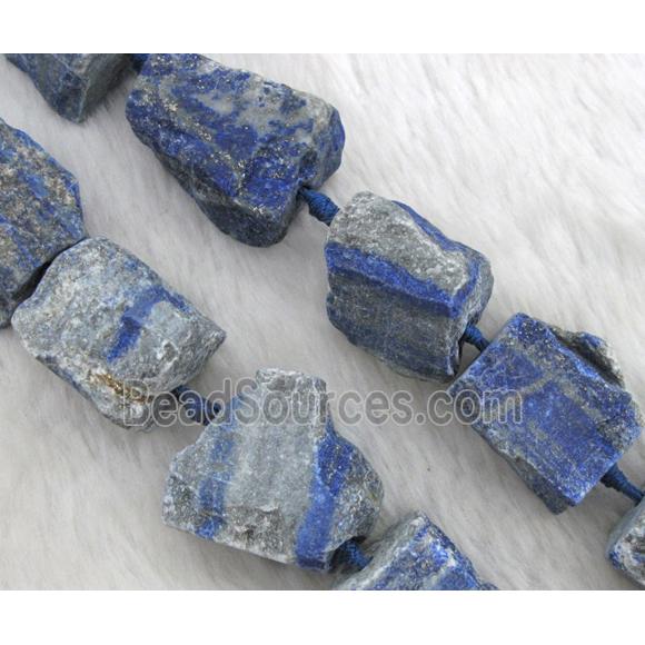 natural lapis lazuli bead, freeform nugget