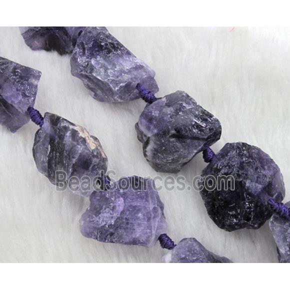 amethyst nugget bead, freeform