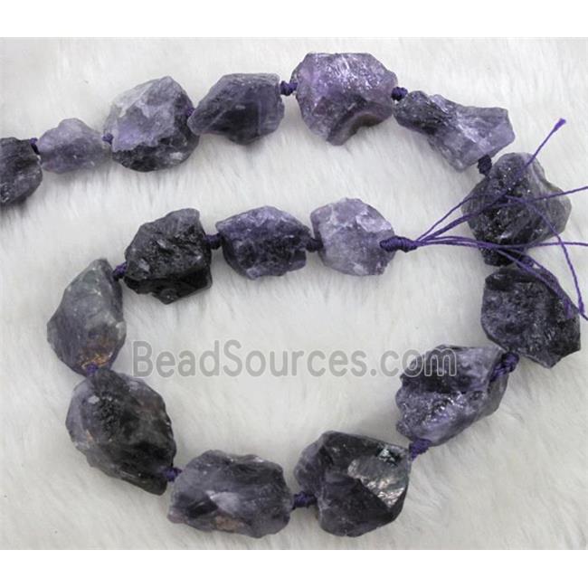 amethyst nugget bead, freeform