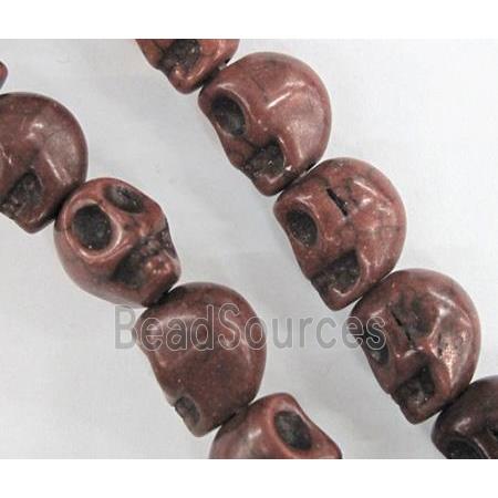 chocolate synthetic Turquoise skull beads