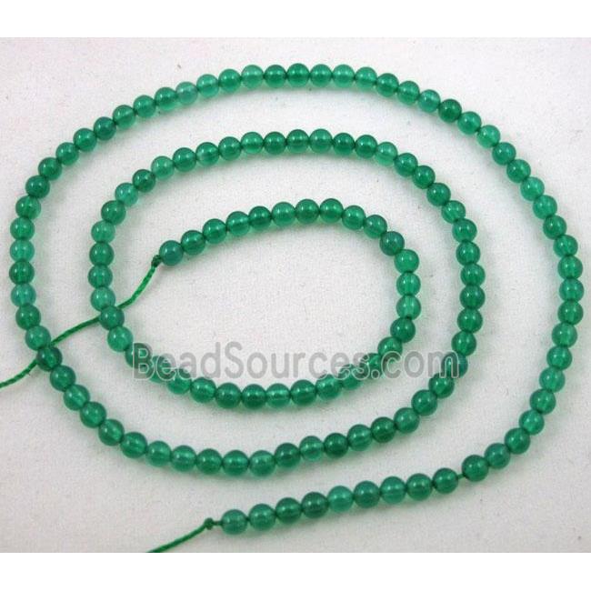 green agate beads, tiny, round