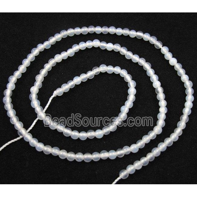 white agate beads, tiny, round