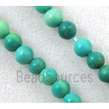 chunky green turquoise beads, tiny, round