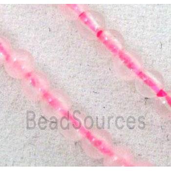 pink jade beads, tiny, round