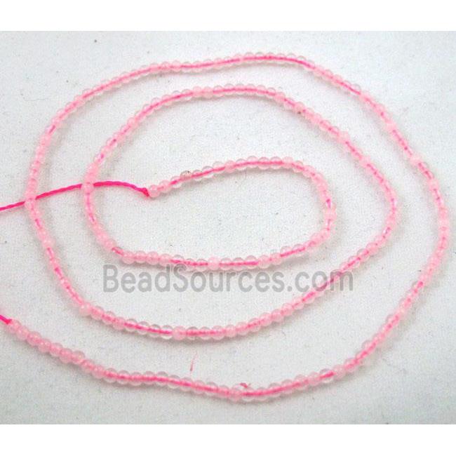 pink jade beads, tiny, round