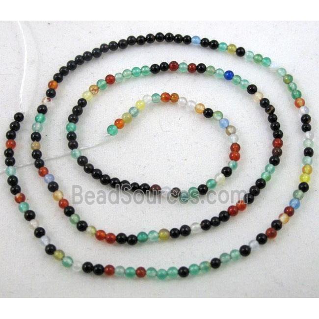 jade beads, tiny, round, mixed color