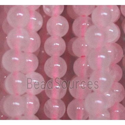 tiny rose quartz beads, round