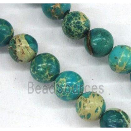 green Sea Sediment Jasper beads, round