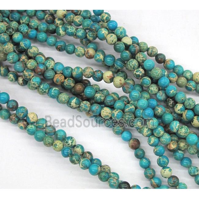 green Sea Sediment Jasper beads, round