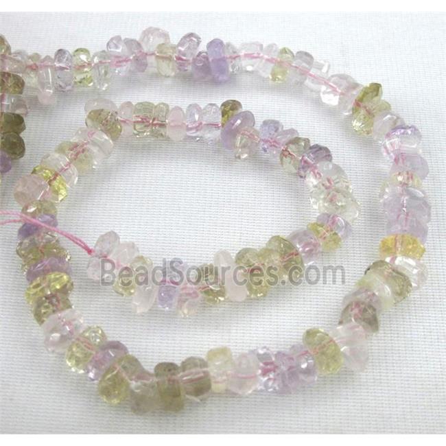 mixed gemstone beads, rondelle