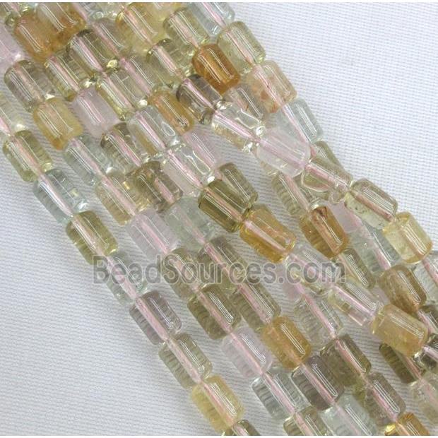 mixed crystal quarzt tube beads