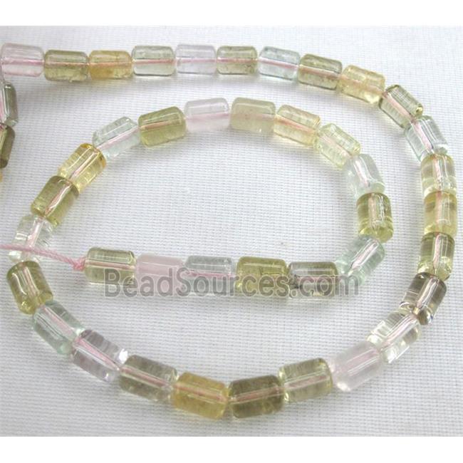 mixed crystal quarzt tube beads