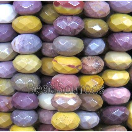 mookaite beads, faceted rondelle