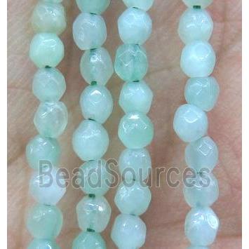 tiny Burman Chrysoprase beads, faceted round