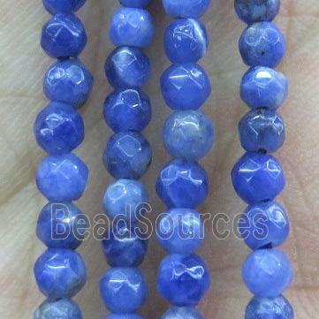 blue Sodalite Beads, faceted round, A-Grade