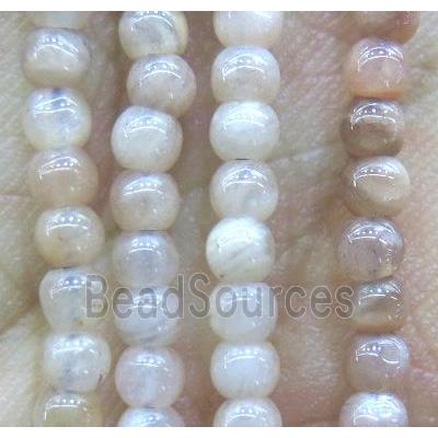 Pink Moonstone Beads, round, tiny