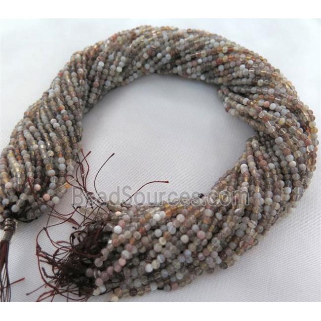 gray Agate beads, round