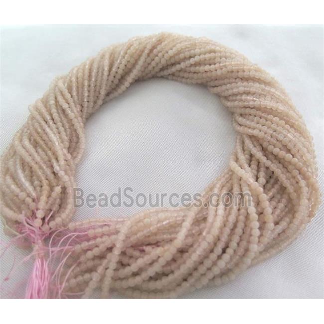 round tiny White Jade Beads