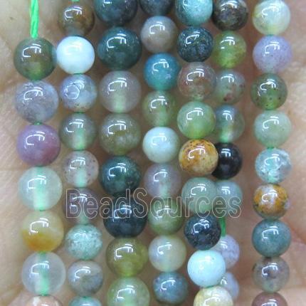 tiny Indian Agate beads, round