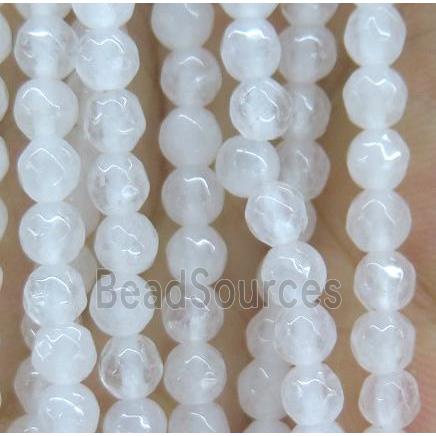 tiny Clear Quartz Beads, faceted round