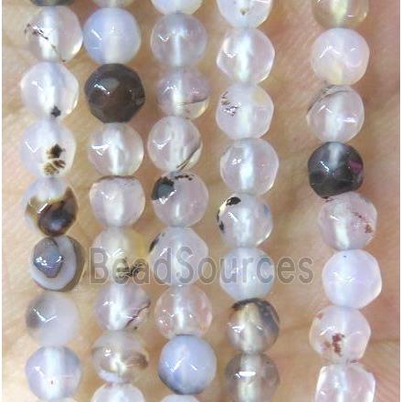 Tiny heihua Agate beads, faceted round