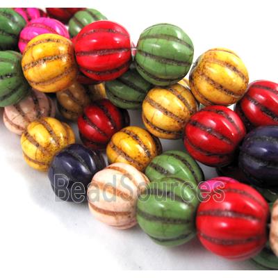 synthetic Turquoise watermelon Beads, mix color